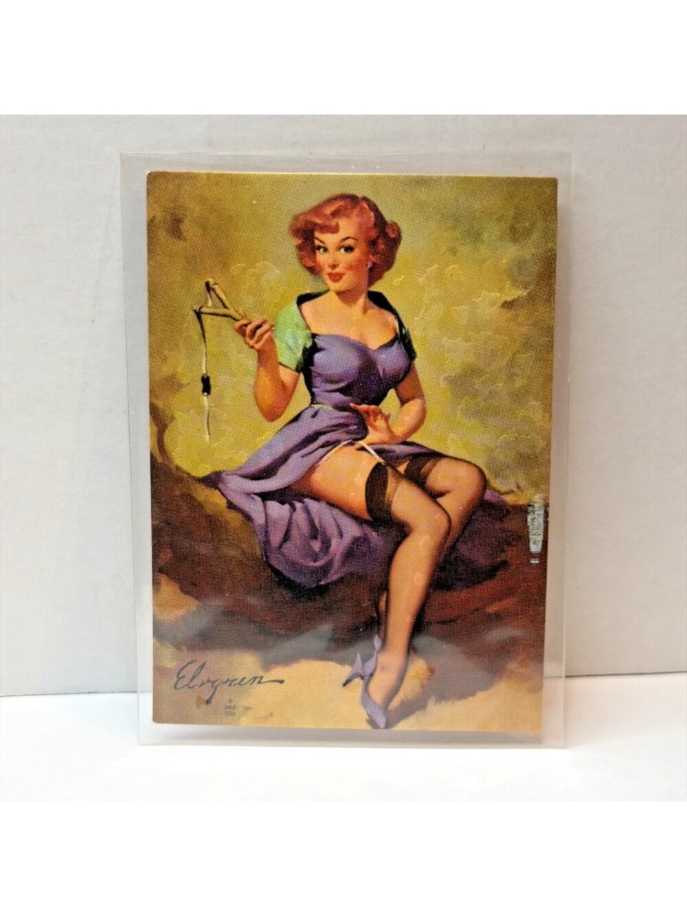 1993 Gil Elvgren Calendar Pinup Art Trading Card Single #22 It's A Snap Ephemera